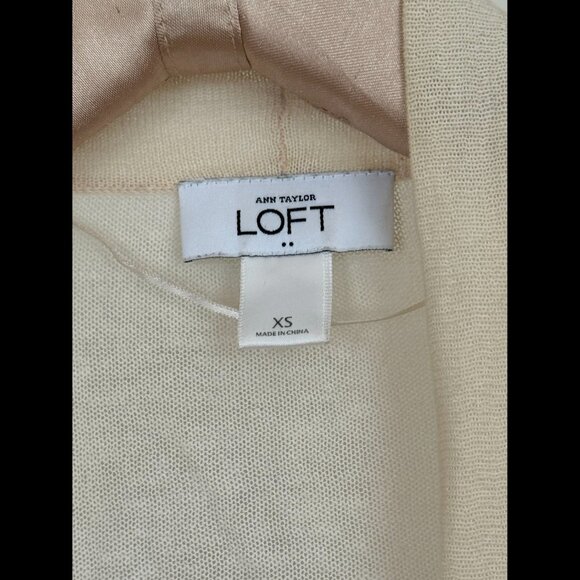 Ann Taylor Loft, Cream Wrap Sweater, Size XS - Picture 3 of 3